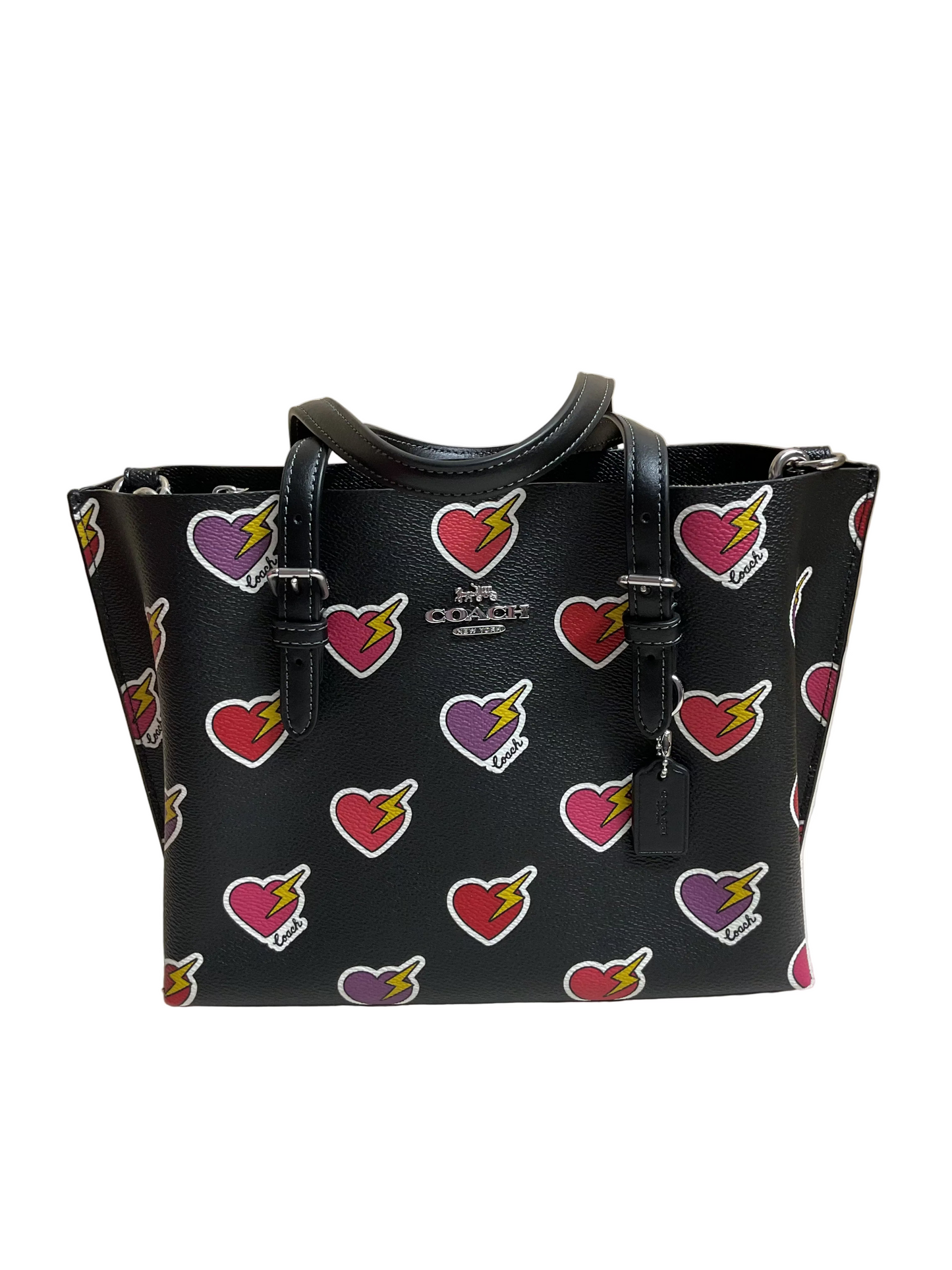 Handbag Designer By Coach In Black, Size:Medium