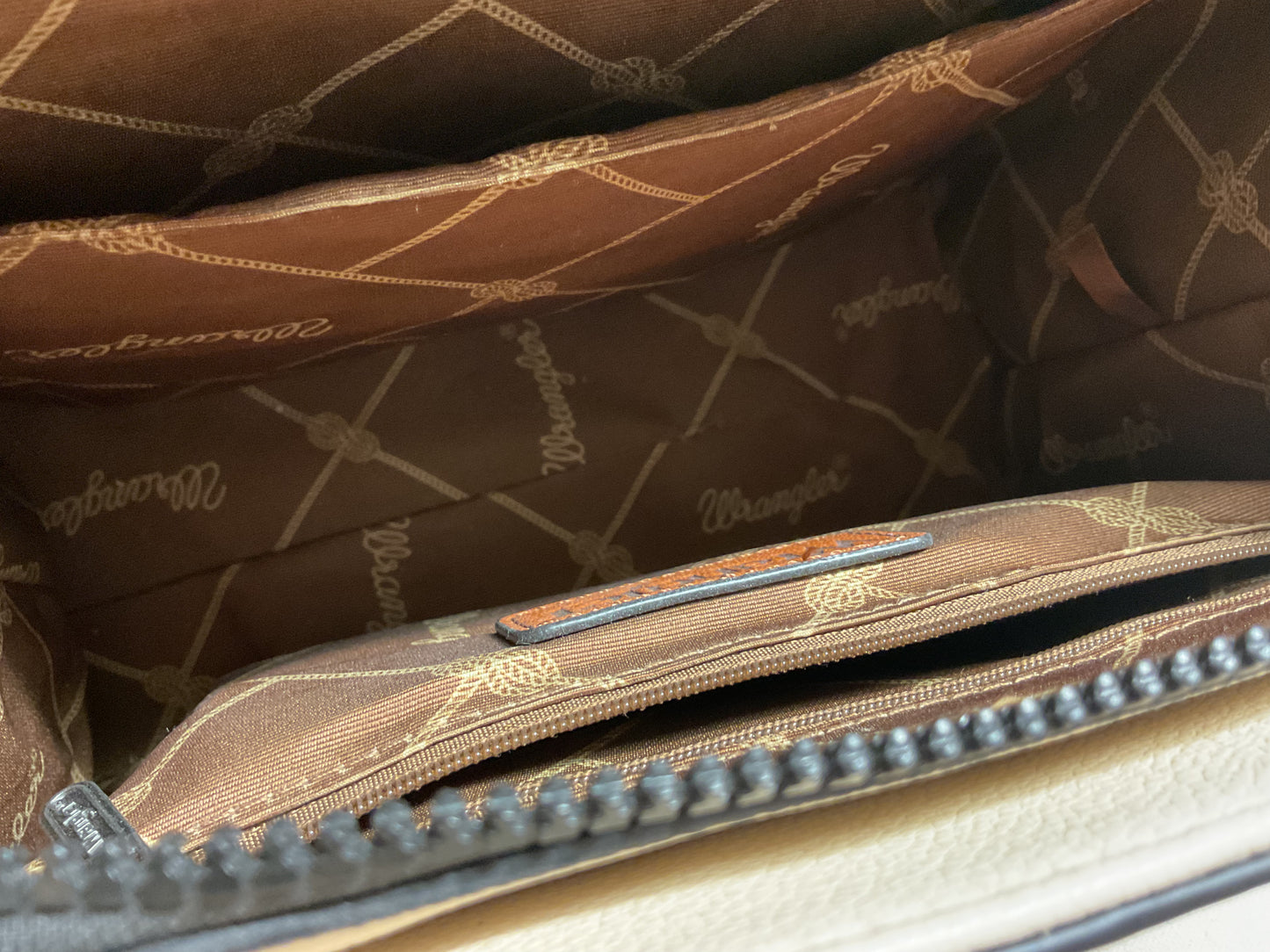 Handbag By Wrangler In Cream, Size:Medium