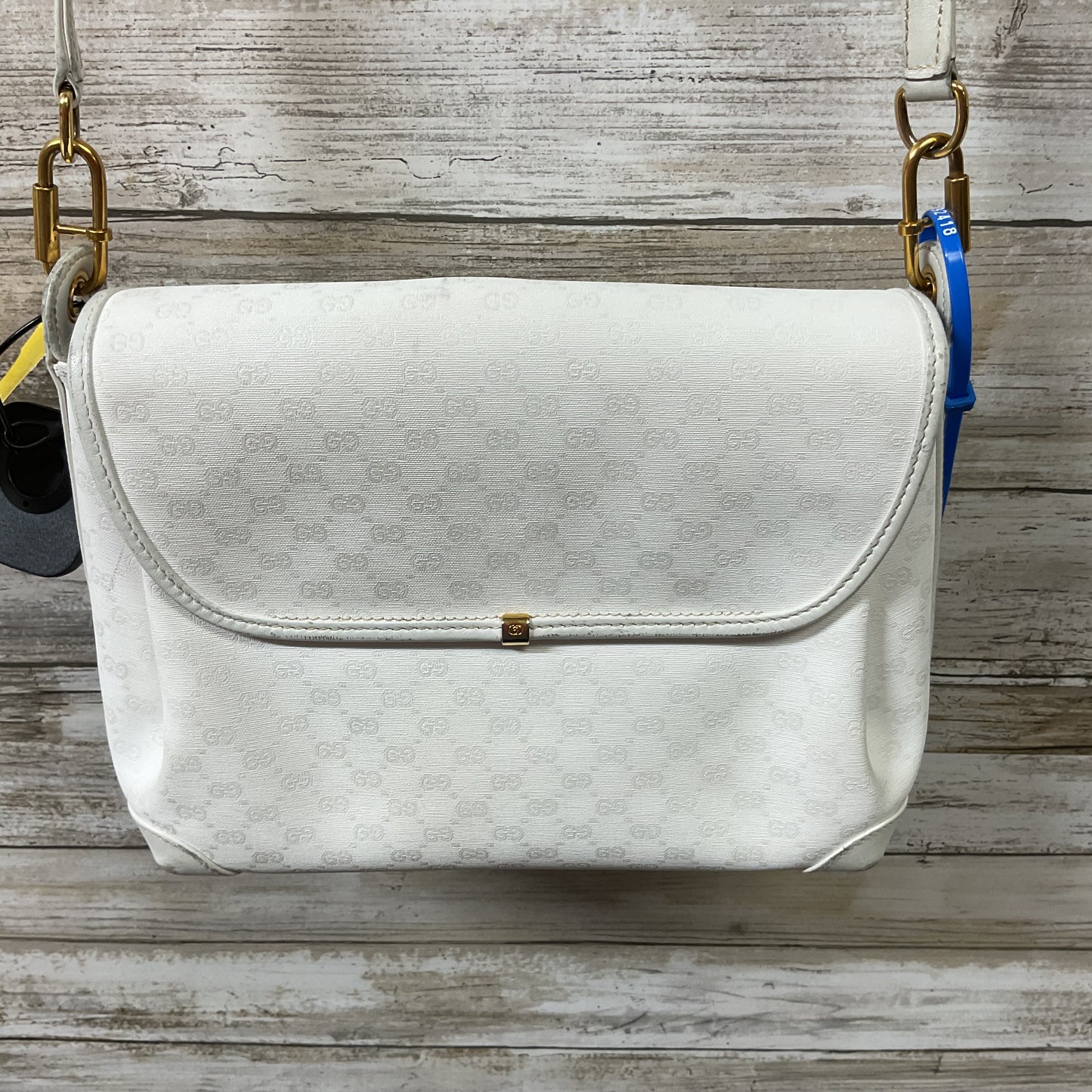 Crossbody Luxury Designer By Gucci In White, Size:Small