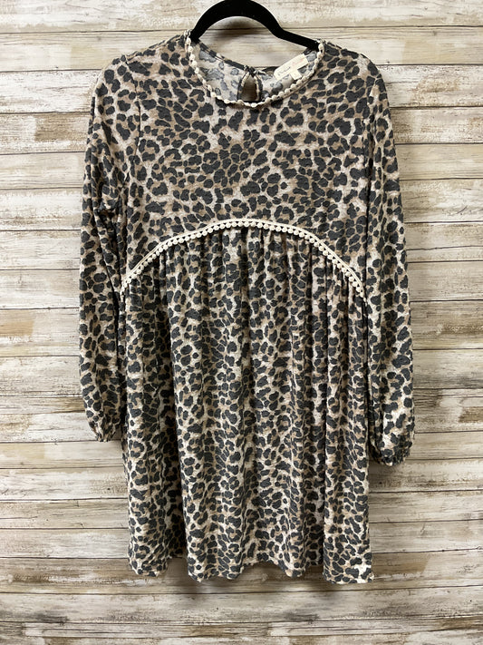 Dress Casual Midi By Cmc In Animal Print, Size:L