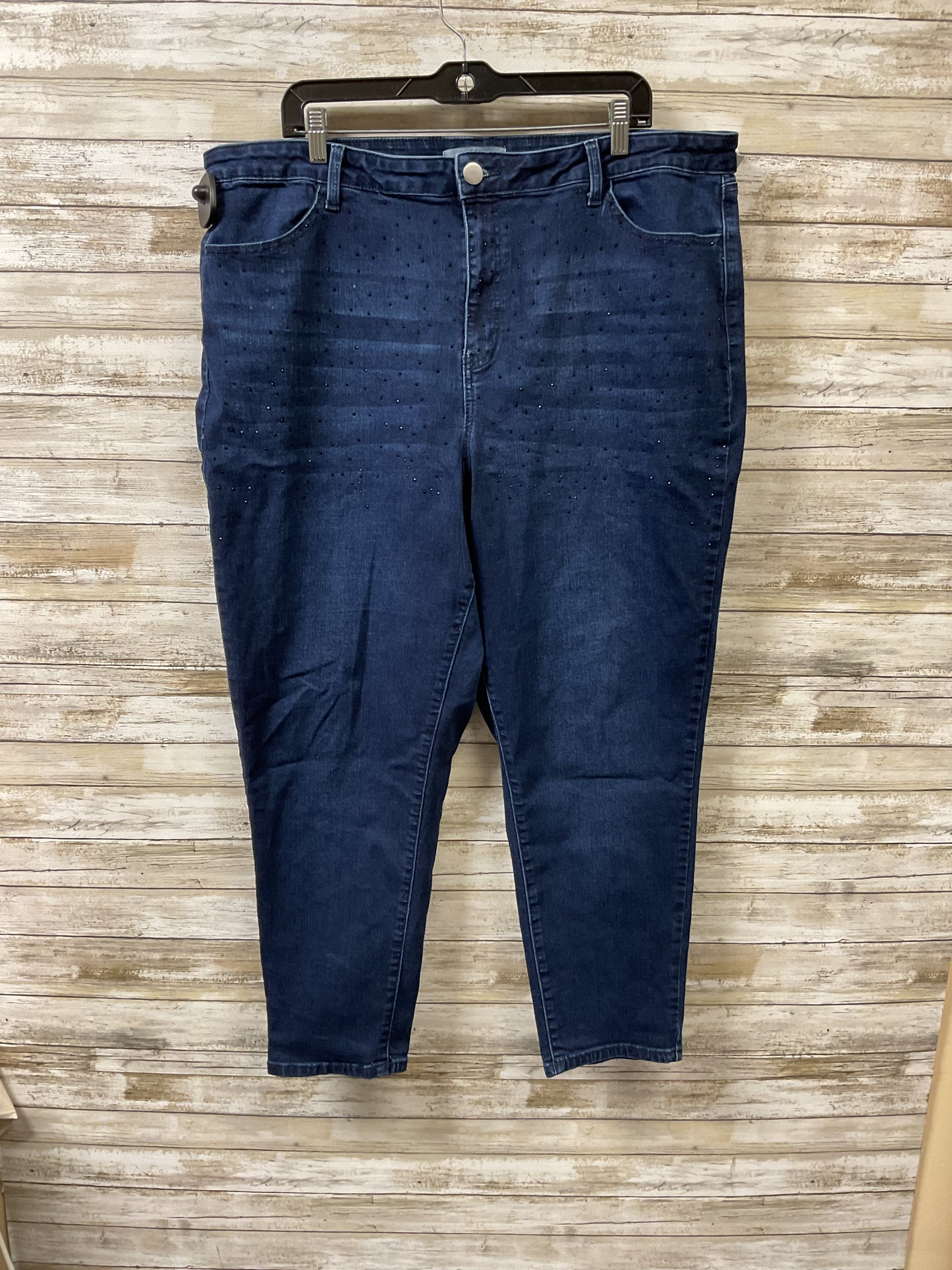 Jeans Skinny By Cmc In Blue Denim, Size:22