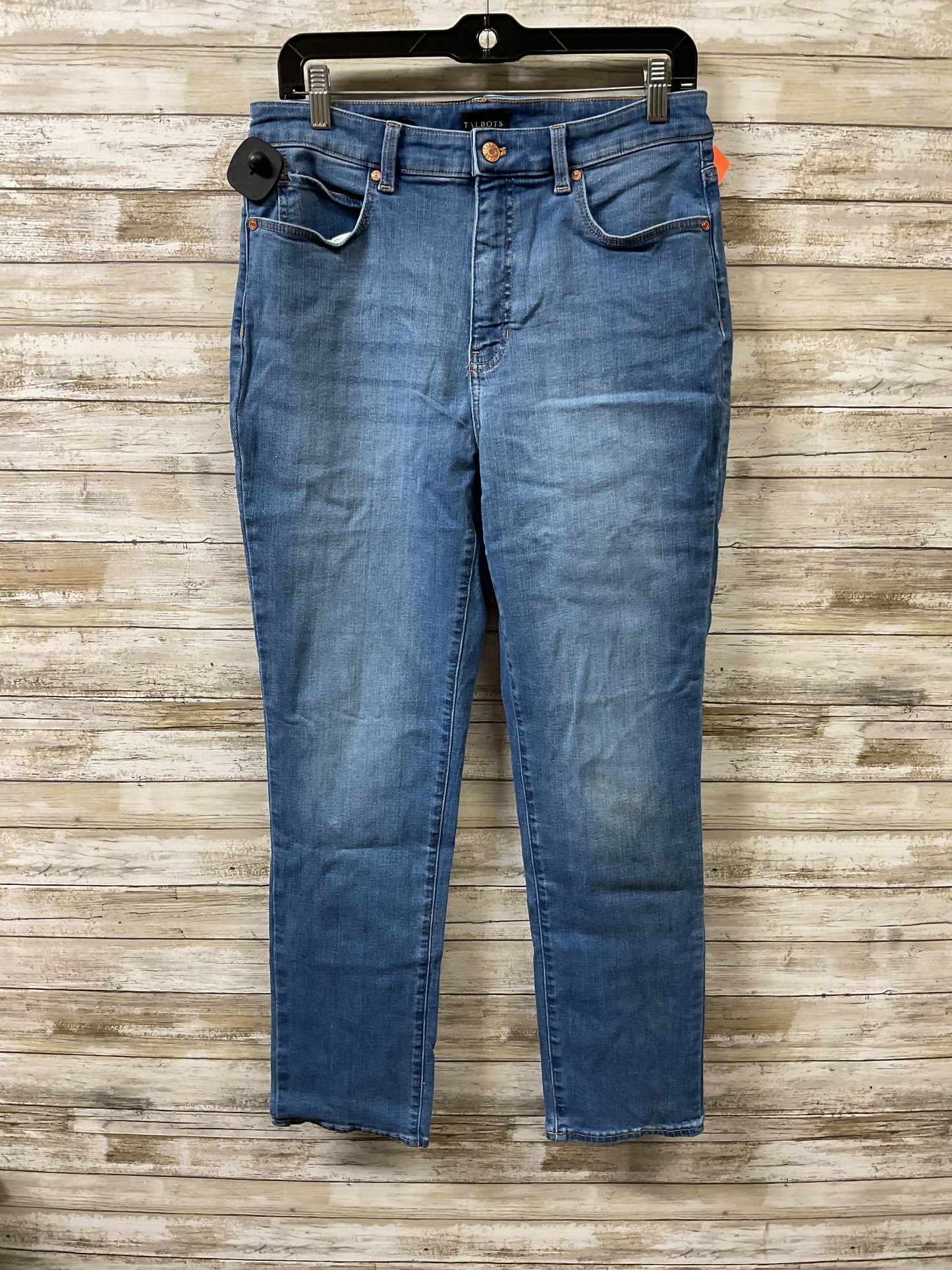 Jeans Straight By Talbots In Blue Denim, Size:8