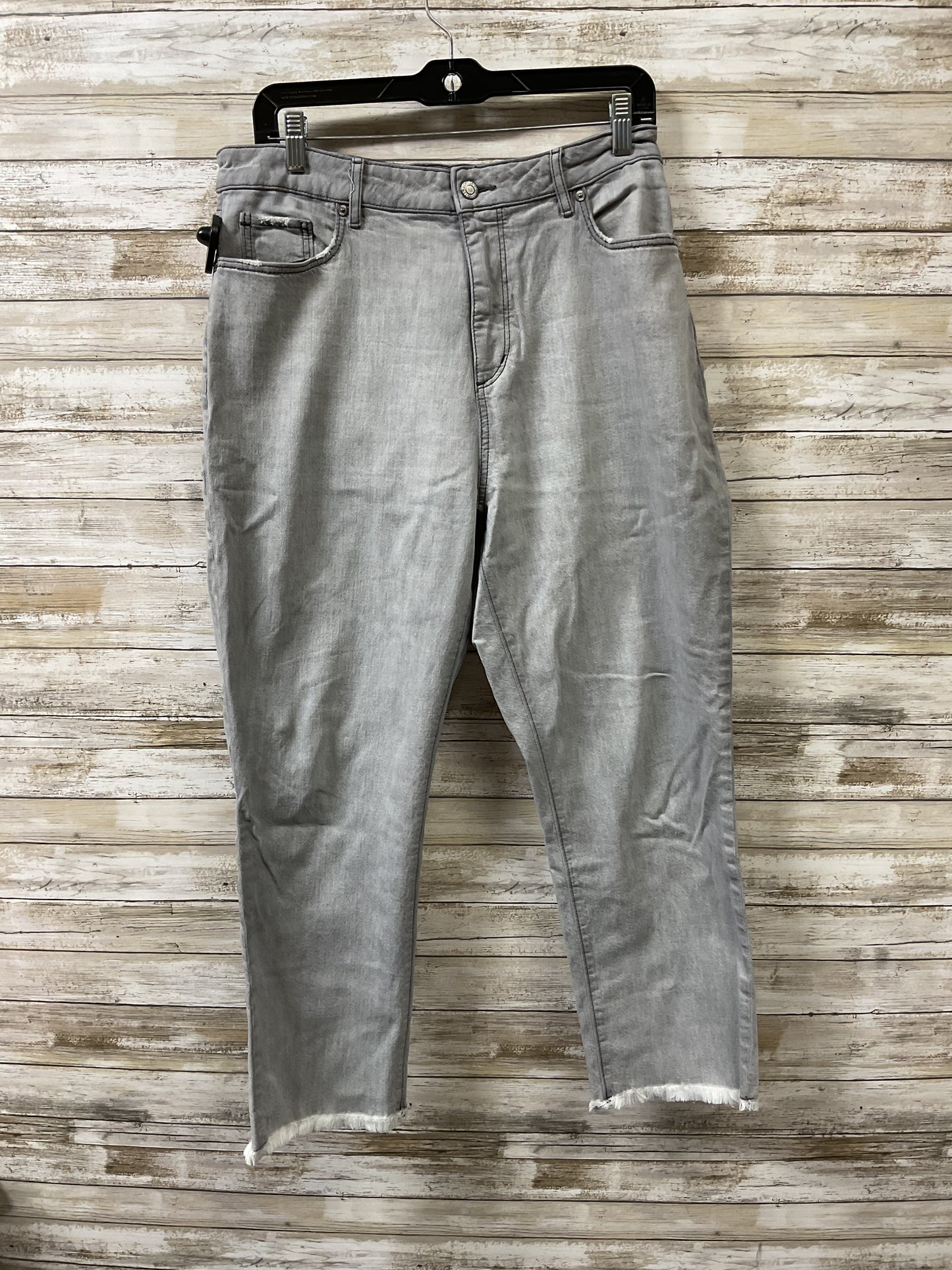 Jeans Straight By Loft In Grey Denim, Size:10