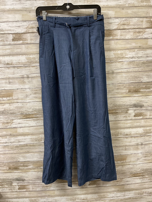 Pants Wide Leg By Zara In Blue Denim, Size:S
