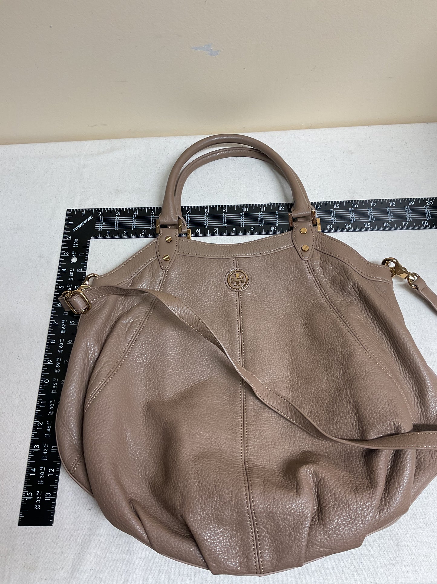 Handbag Designer By Tory Burch In Brown, Size:Large