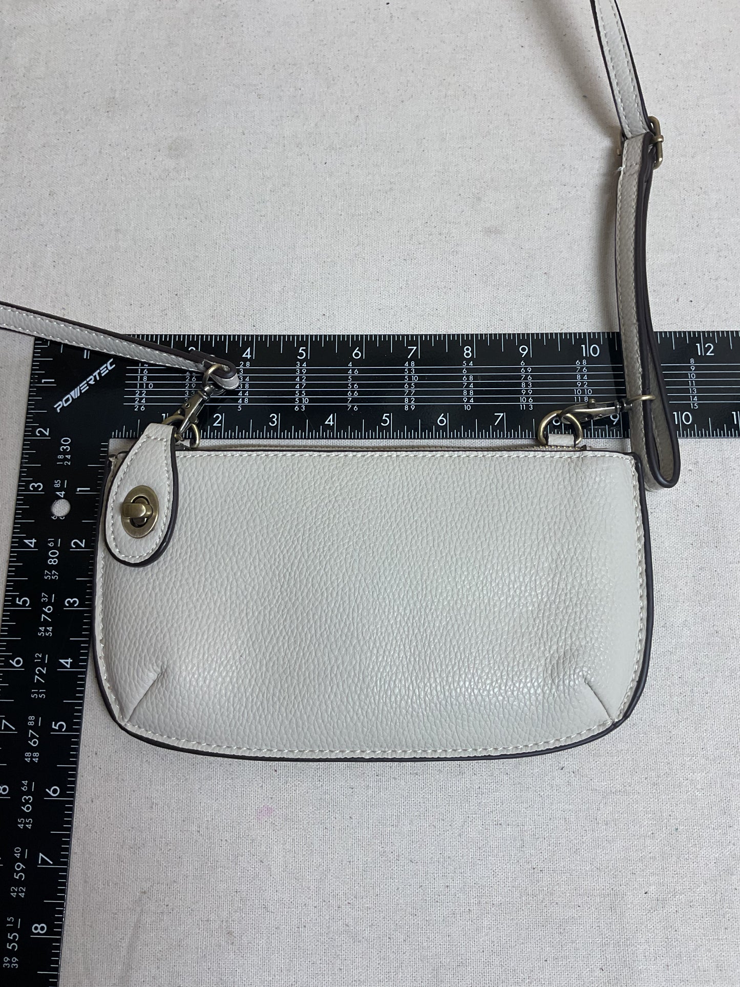Crossbody Designer By Coach In Cream, Size:Small