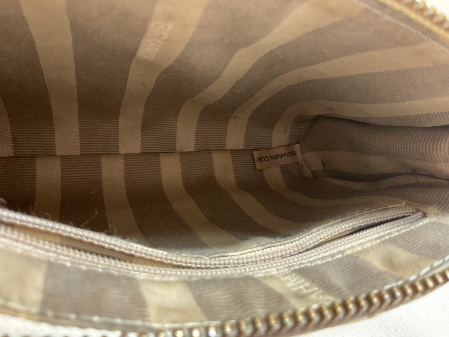 Clutch Designer By Brahmin In Cream, Size:Small