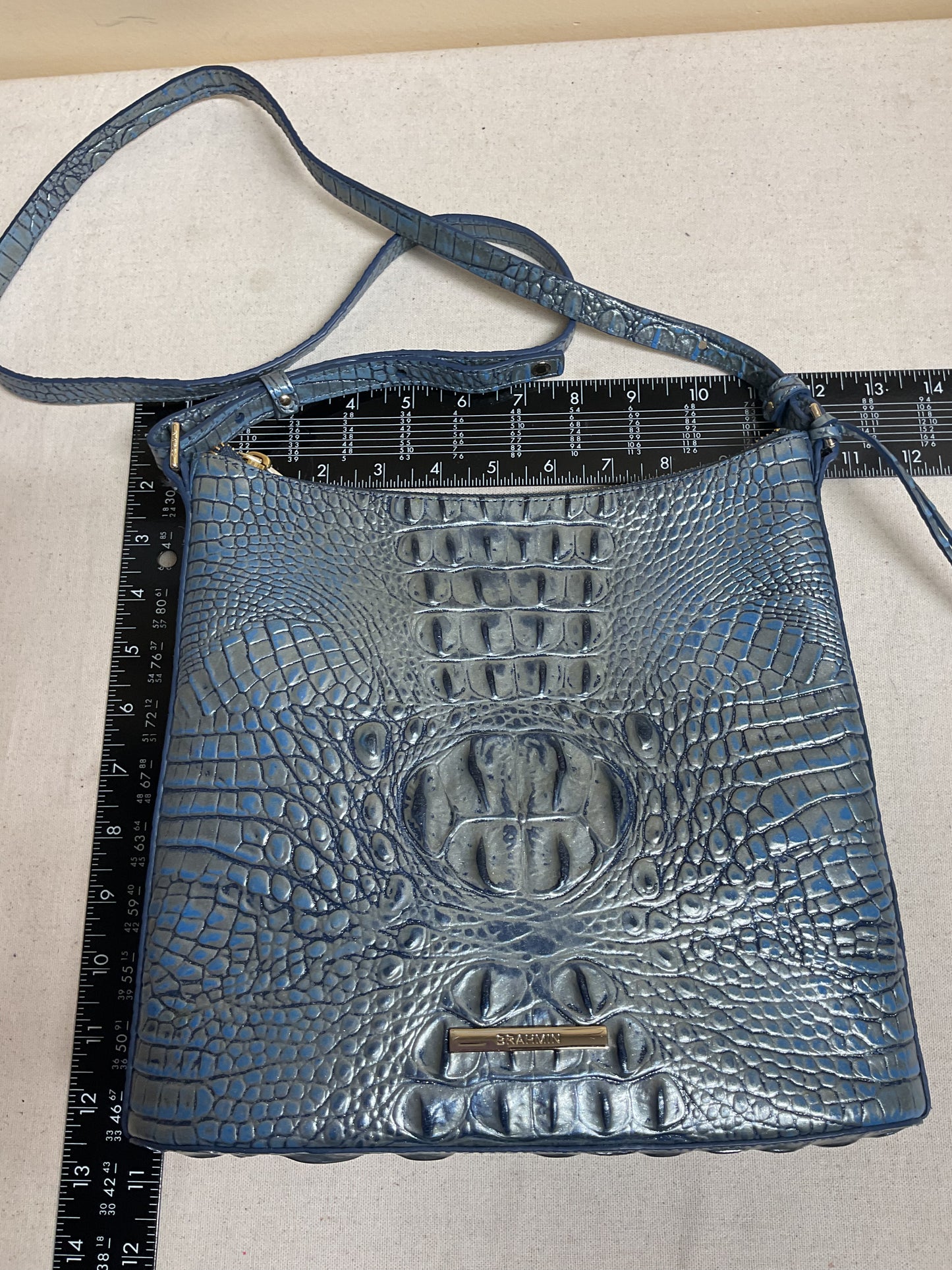 Handbag Designer By Brahmin In Blue, Size:Medium