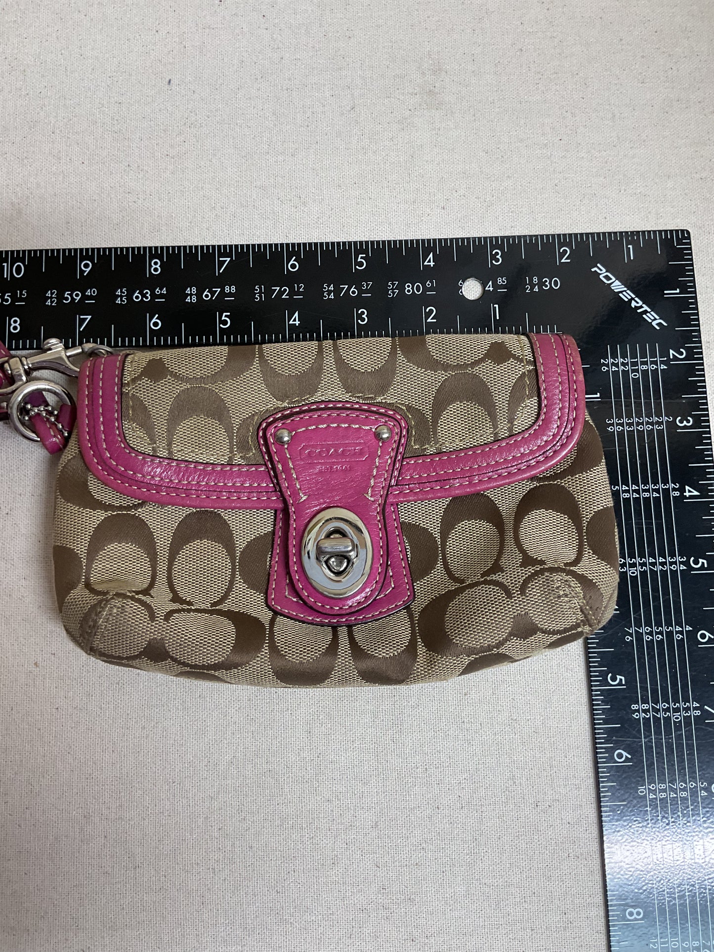 Wristlet Designer By Coach In Brown & Pink, Size:Medium