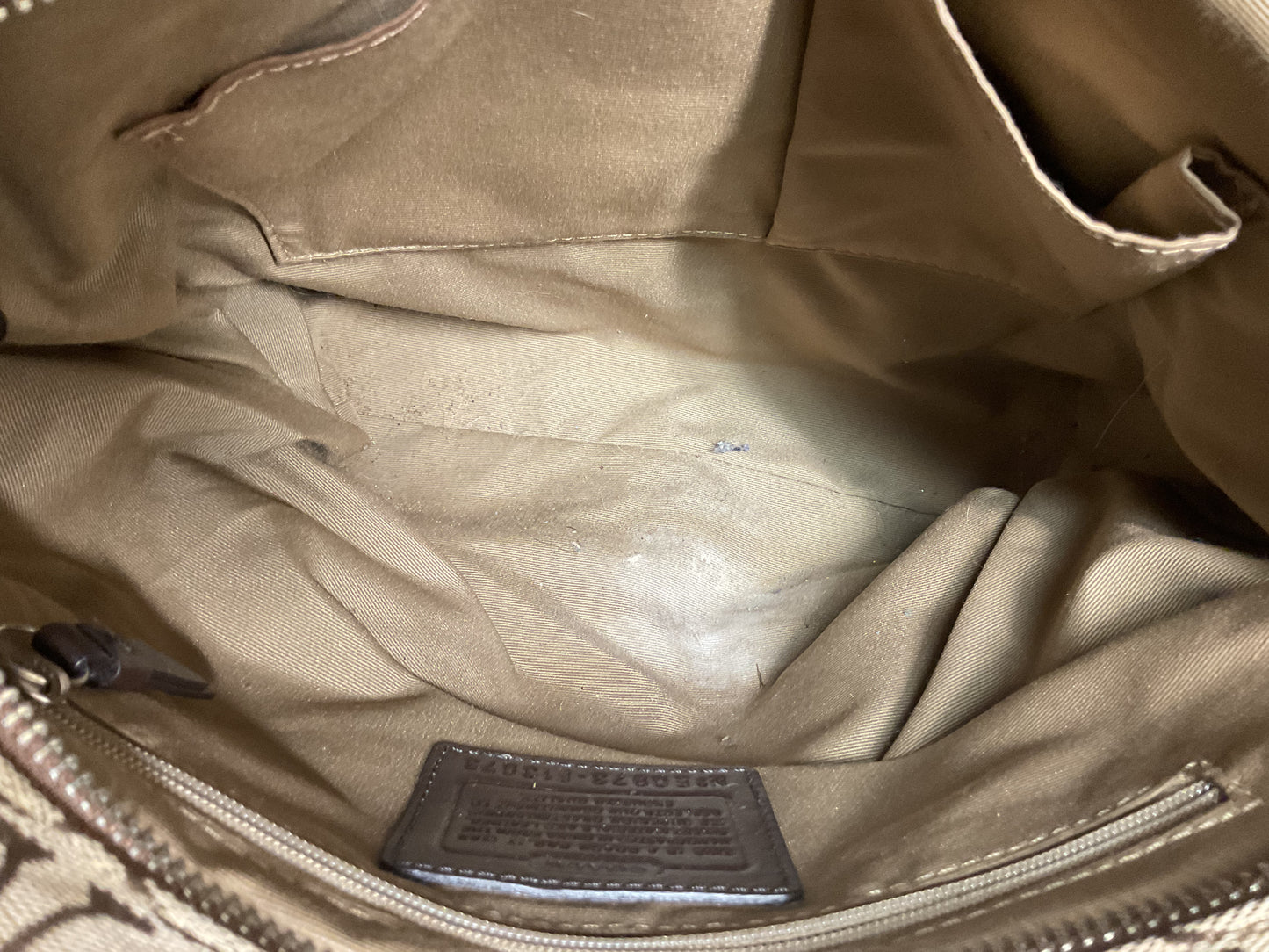 Handbag Designer By Coach In Brown & Tan, Size:Medium