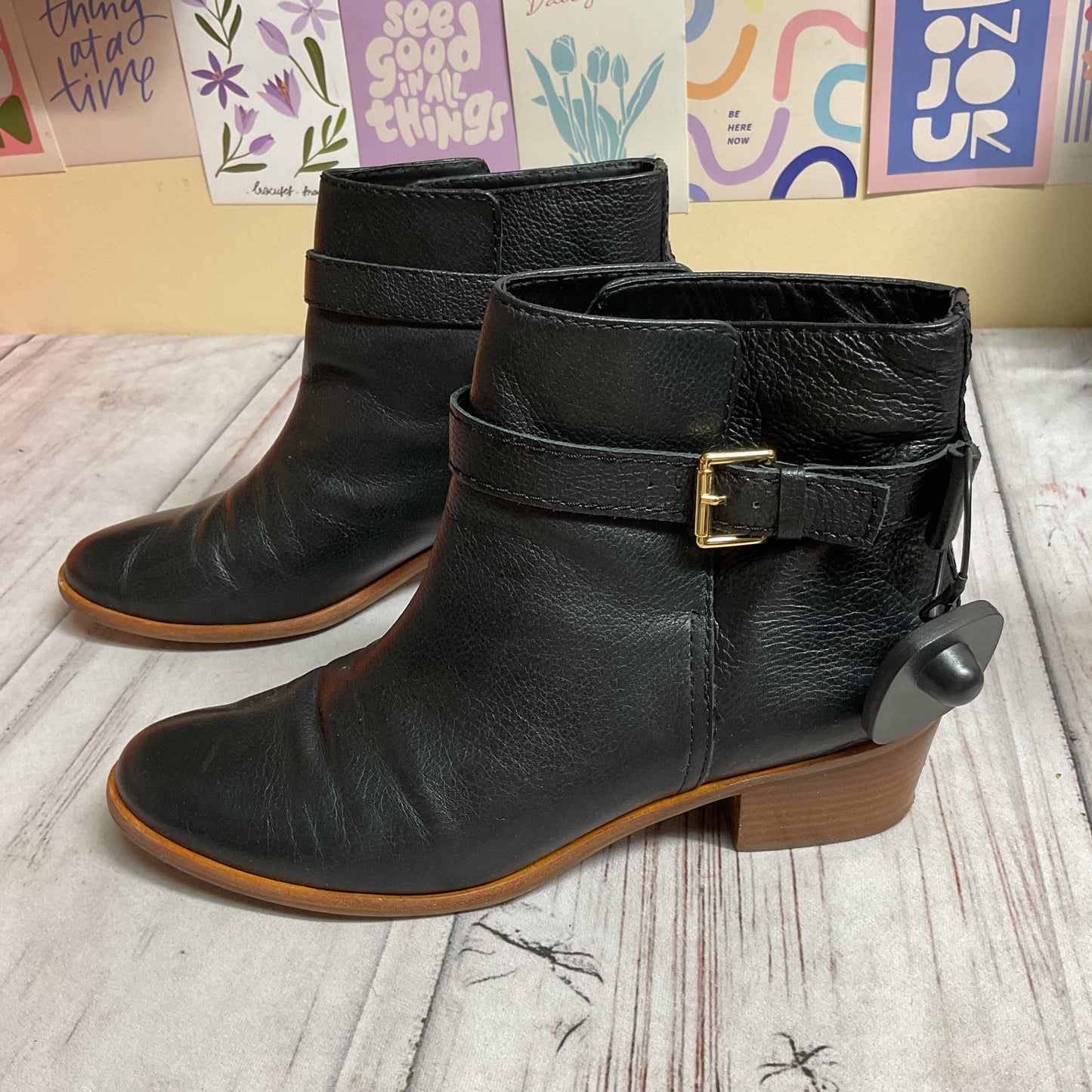Boots Designer By Kate Spade In Black, Size:9.5