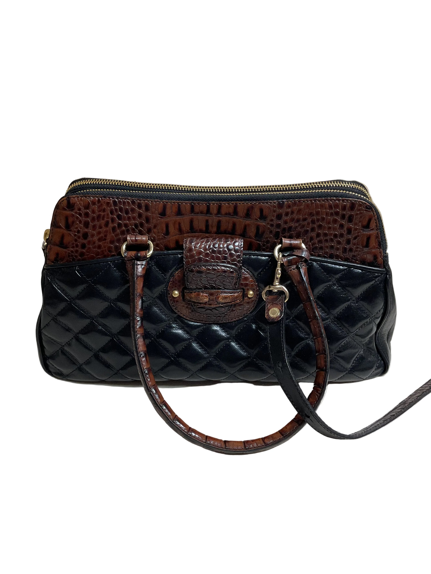Crossbody Designer By Brahmin In Brown, Size:Medium
