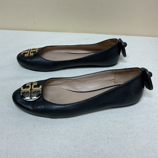 Shoes Designer By Tory Burch In Black & Gold, Size:10