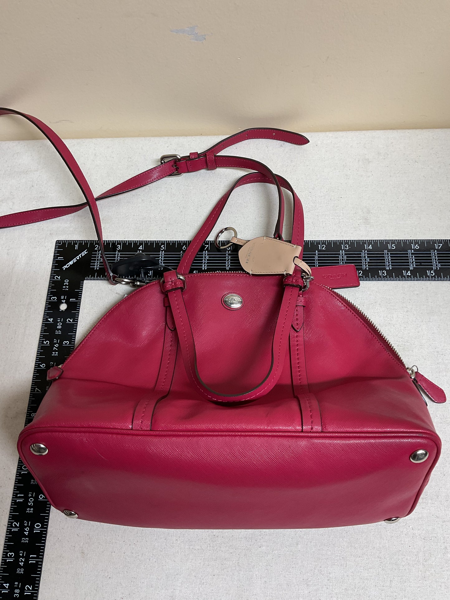 Handbag Designer By Coach In Pink, Size:Medium