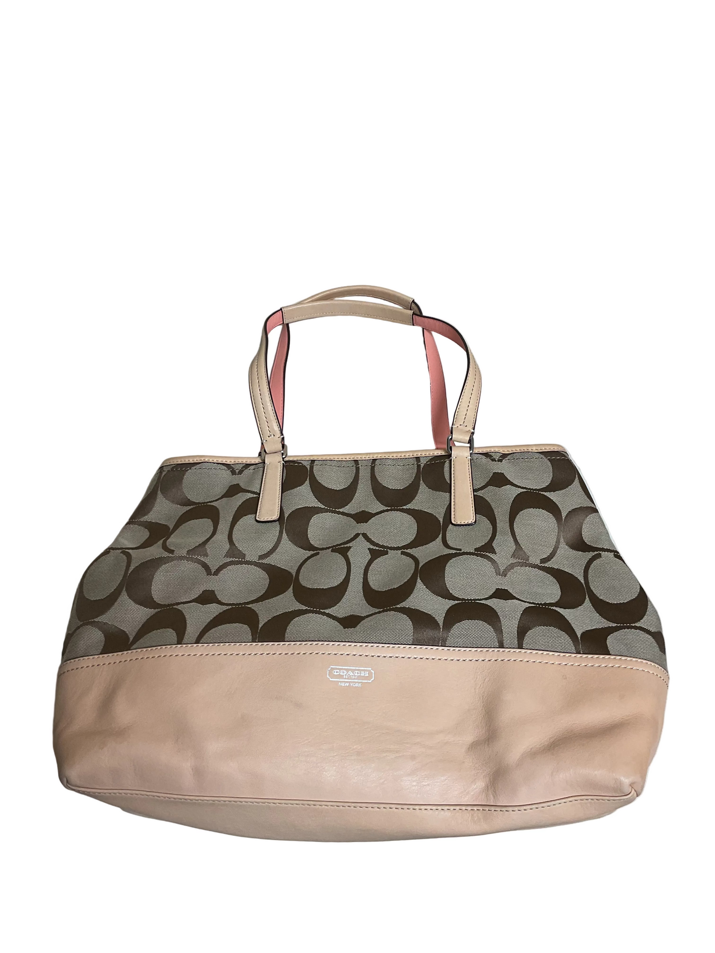 Handbag Designer By Coach In Brown & Tan, Size:Large