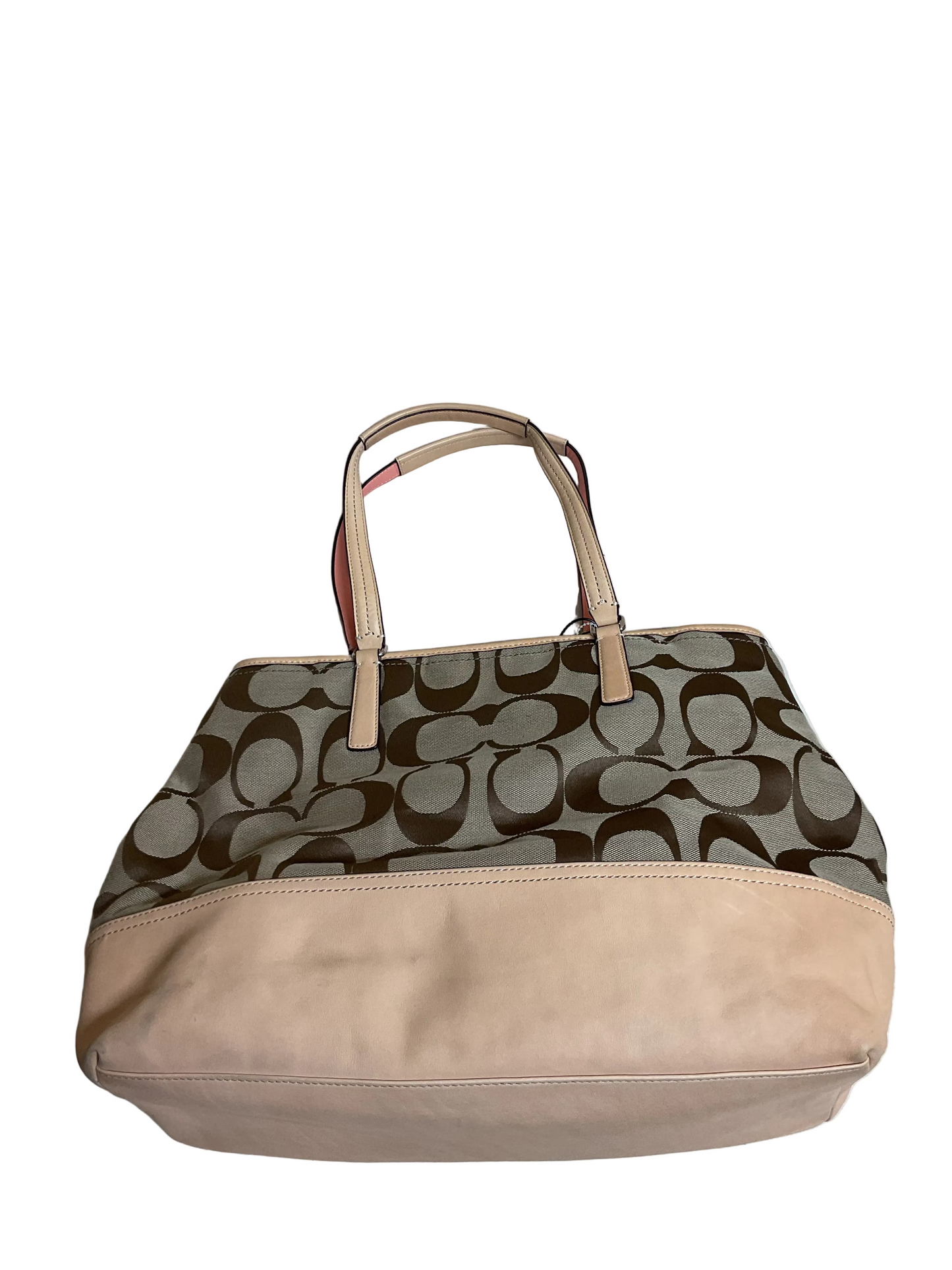 Handbag Designer By Coach In Brown & Tan, Size:Large