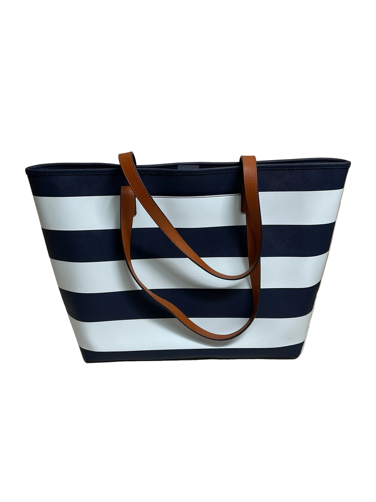 Handbag Designer By Michael Kors In Striped Pattern, Size:Large