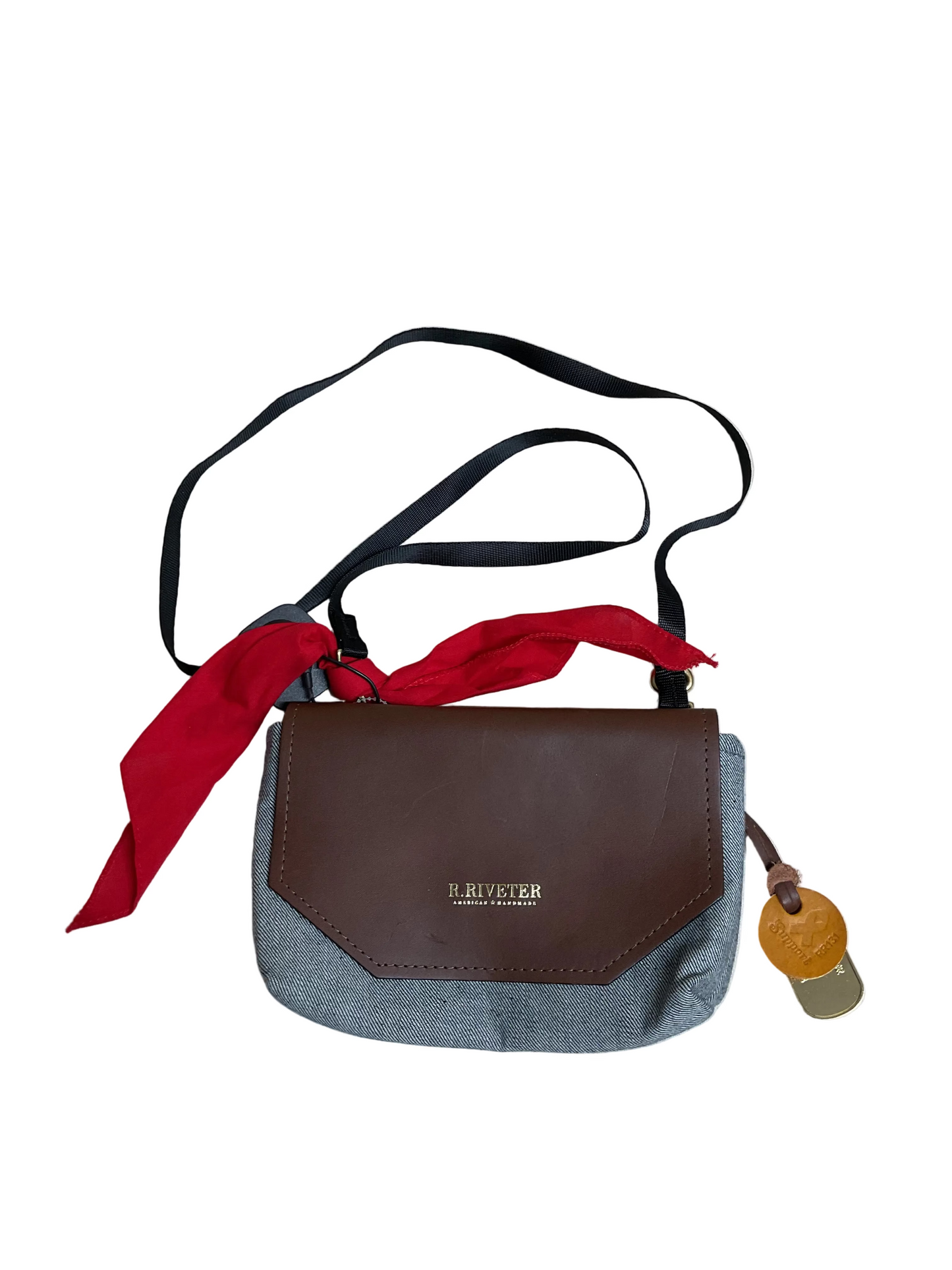 Crossbody By Cmb In Blue & Brown, Size:Small