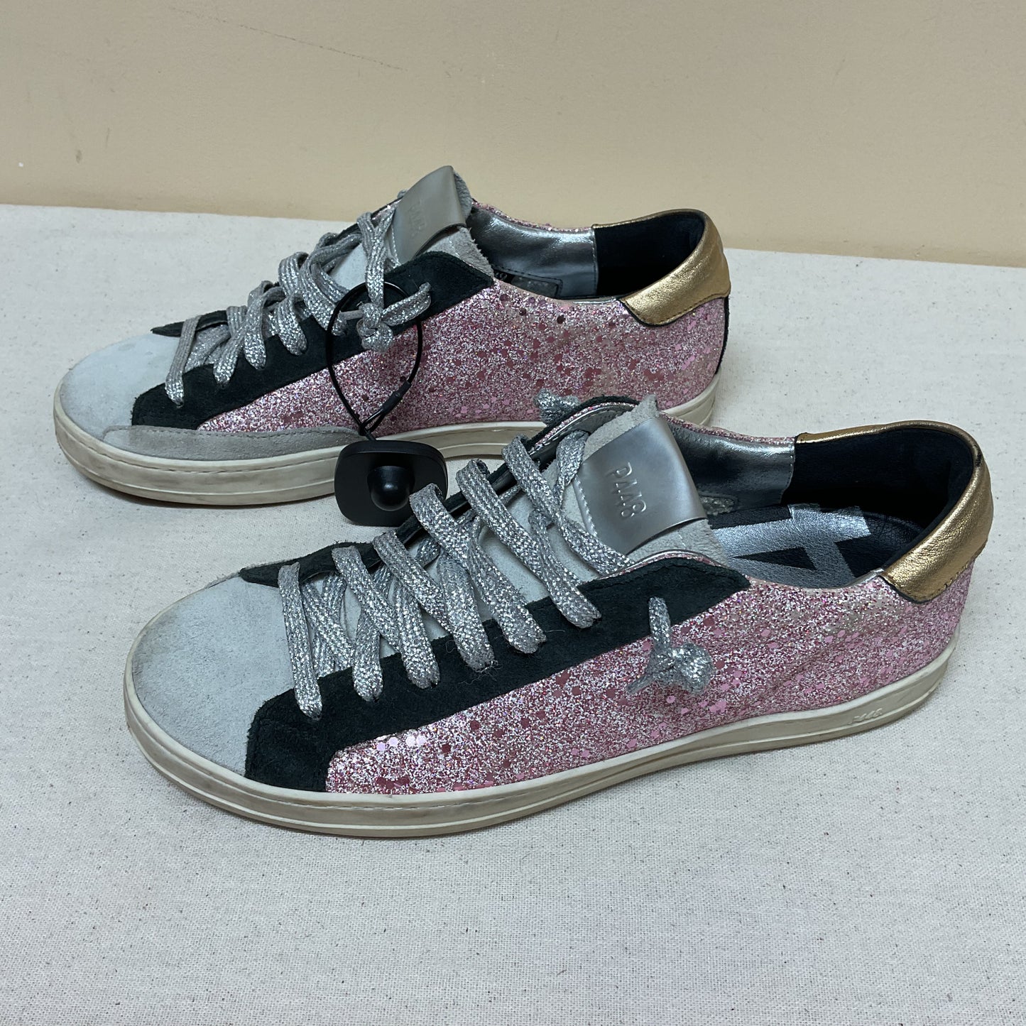 Shoes Sneakers By P448 In Pink & Silver, Size:39