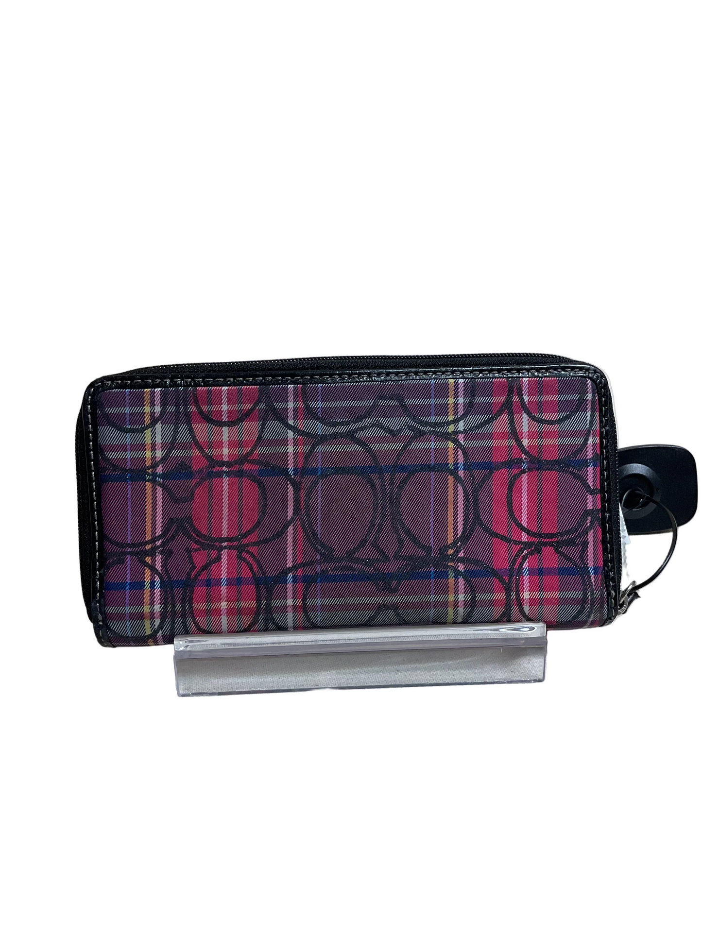 Wallet Designer By Coach In Plaid Pattern, Size:Large