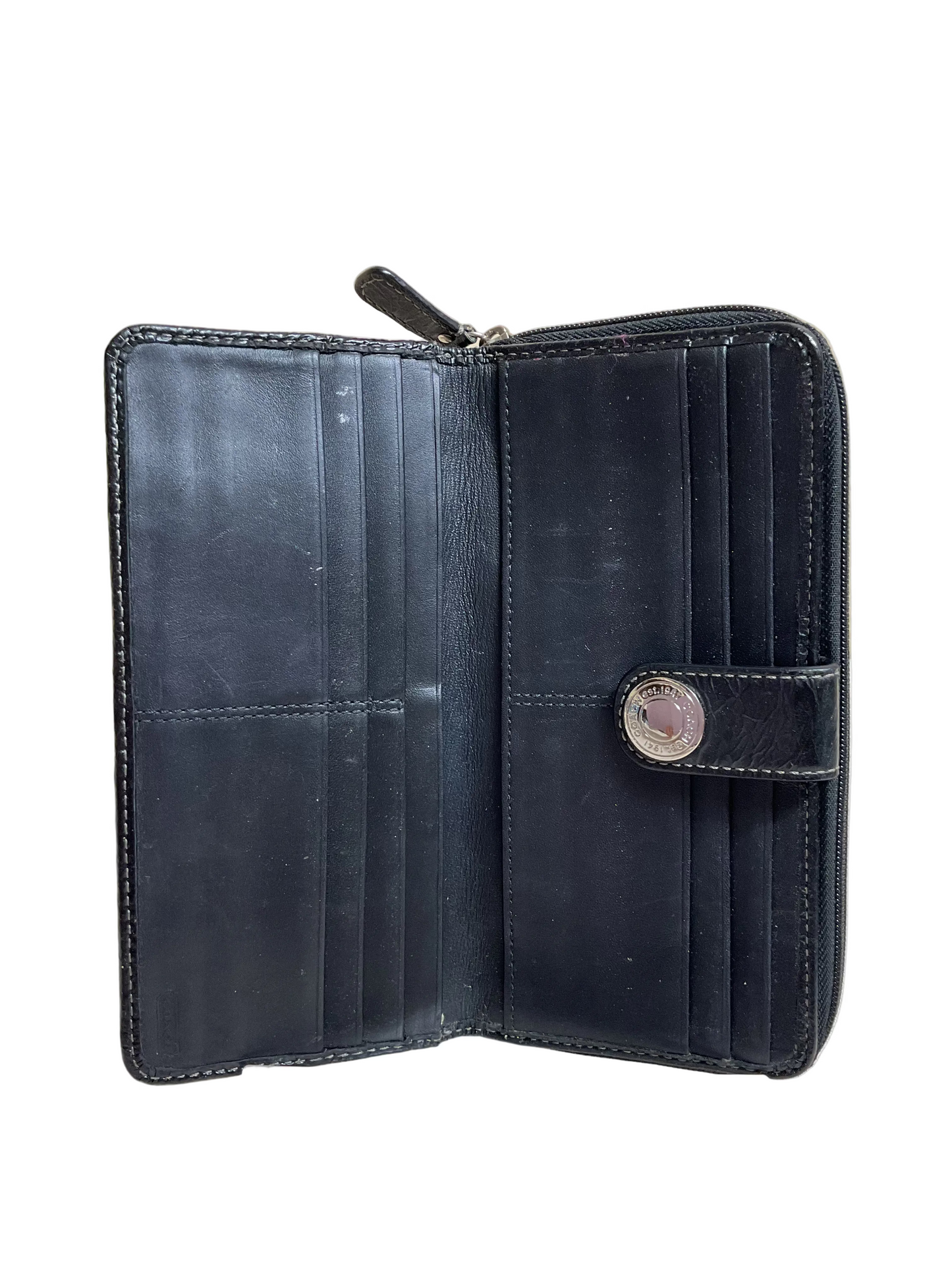 Wallet Designer By Coach In Plaid Pattern, Size:Large