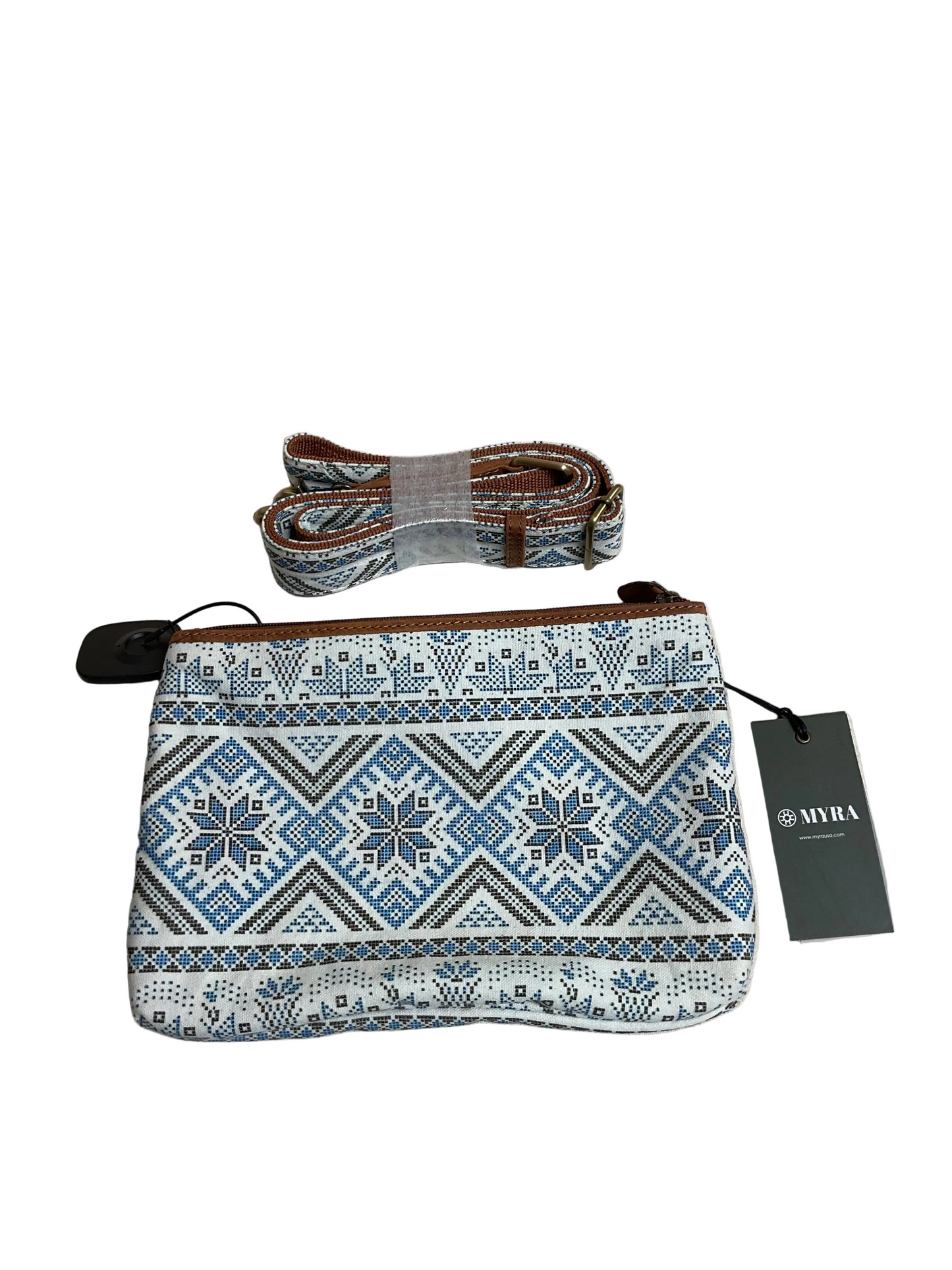 Crossbody By Myra In Snow Print, Size:Large