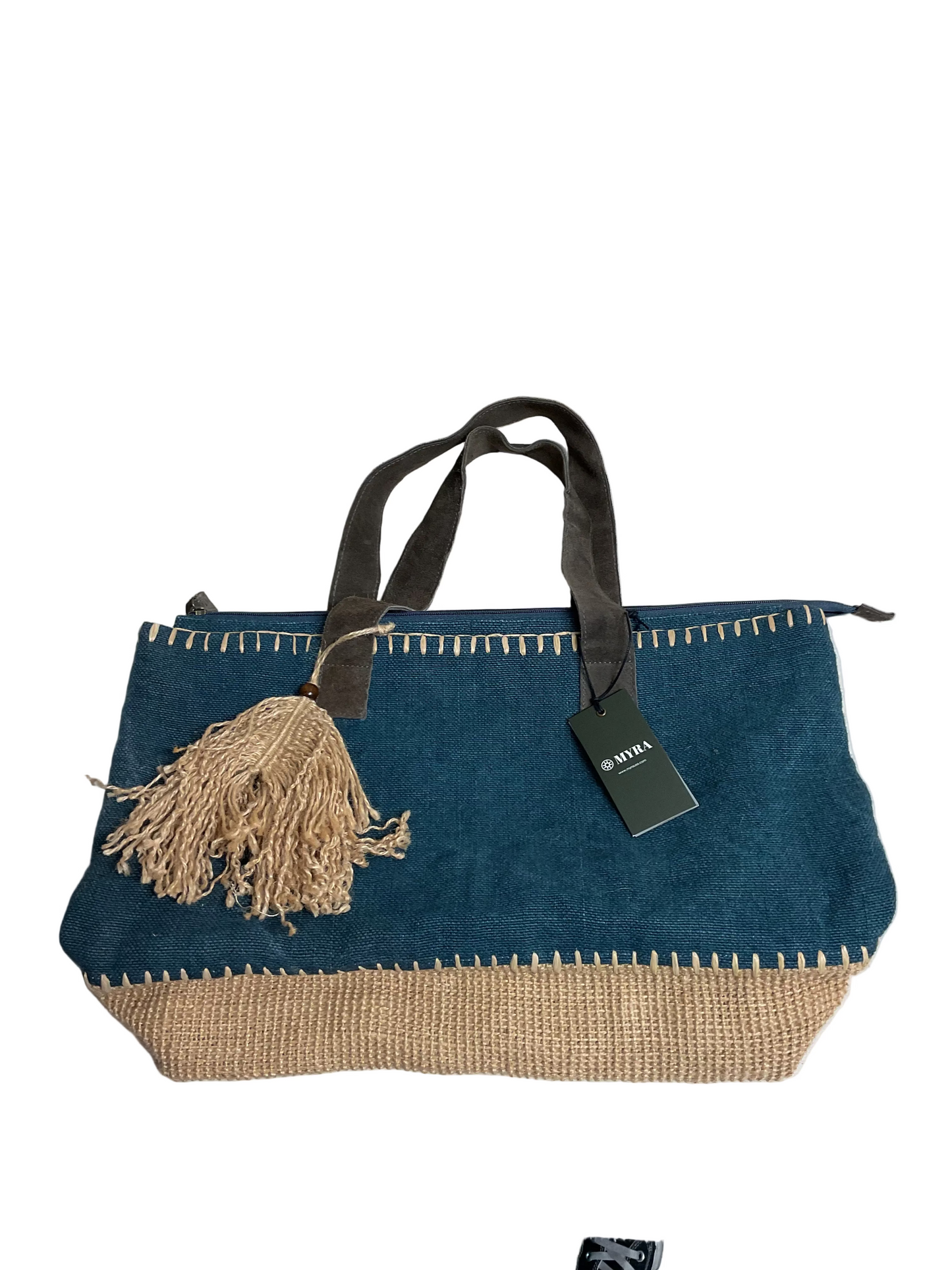 Tote By Myra In Teal, Size:Large