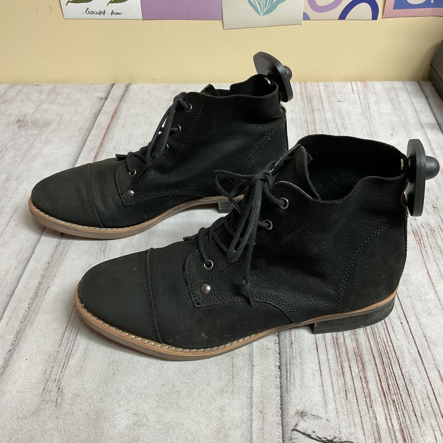 Boots Ankle Flats By Diba In Black, Size:6.5