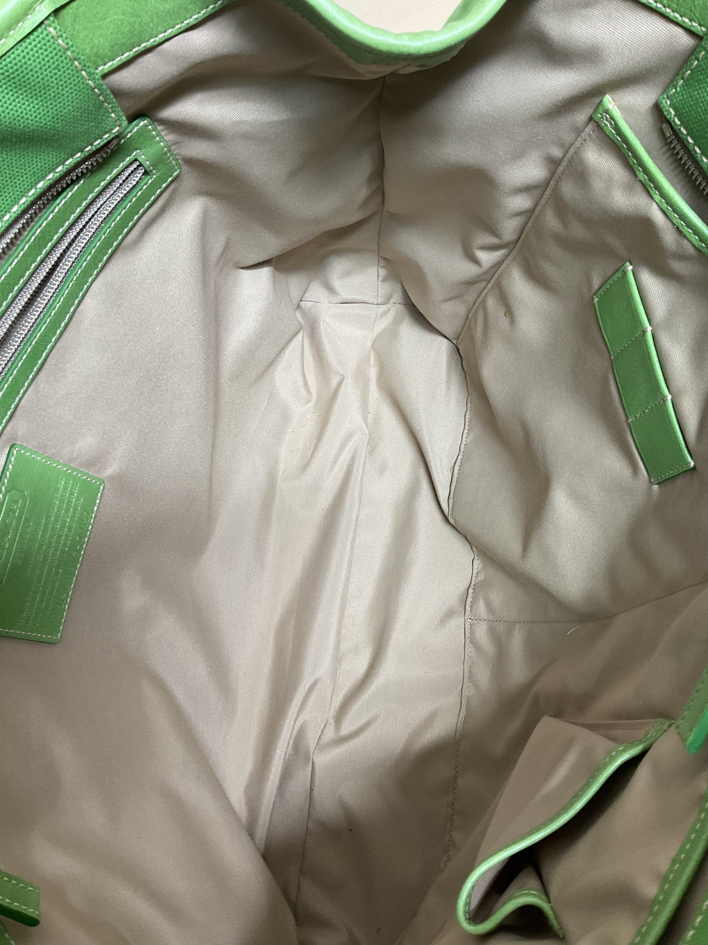 Tote Designer By Coach In Green, Size:Large