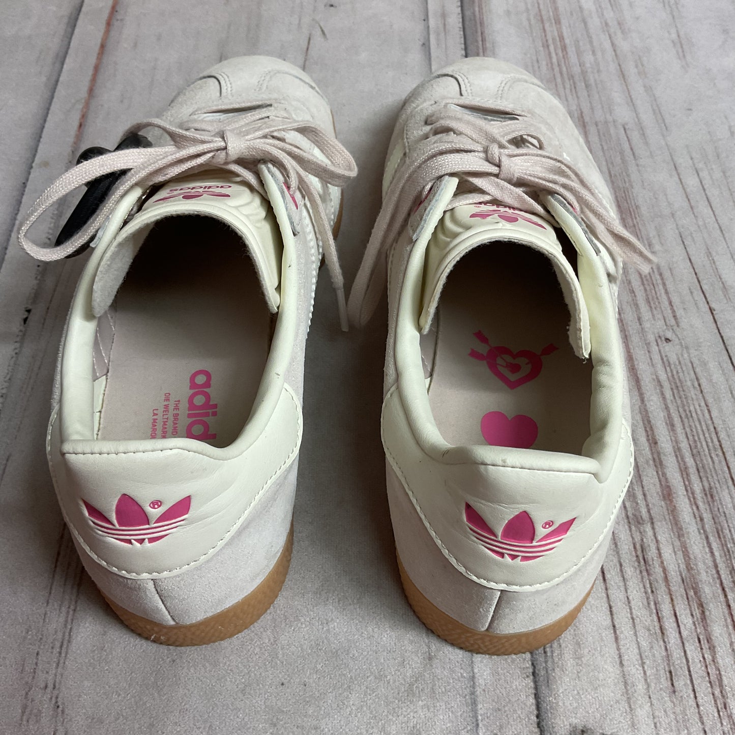 Shoes Sneakers By Adidas In Pink & White, Size:8.5