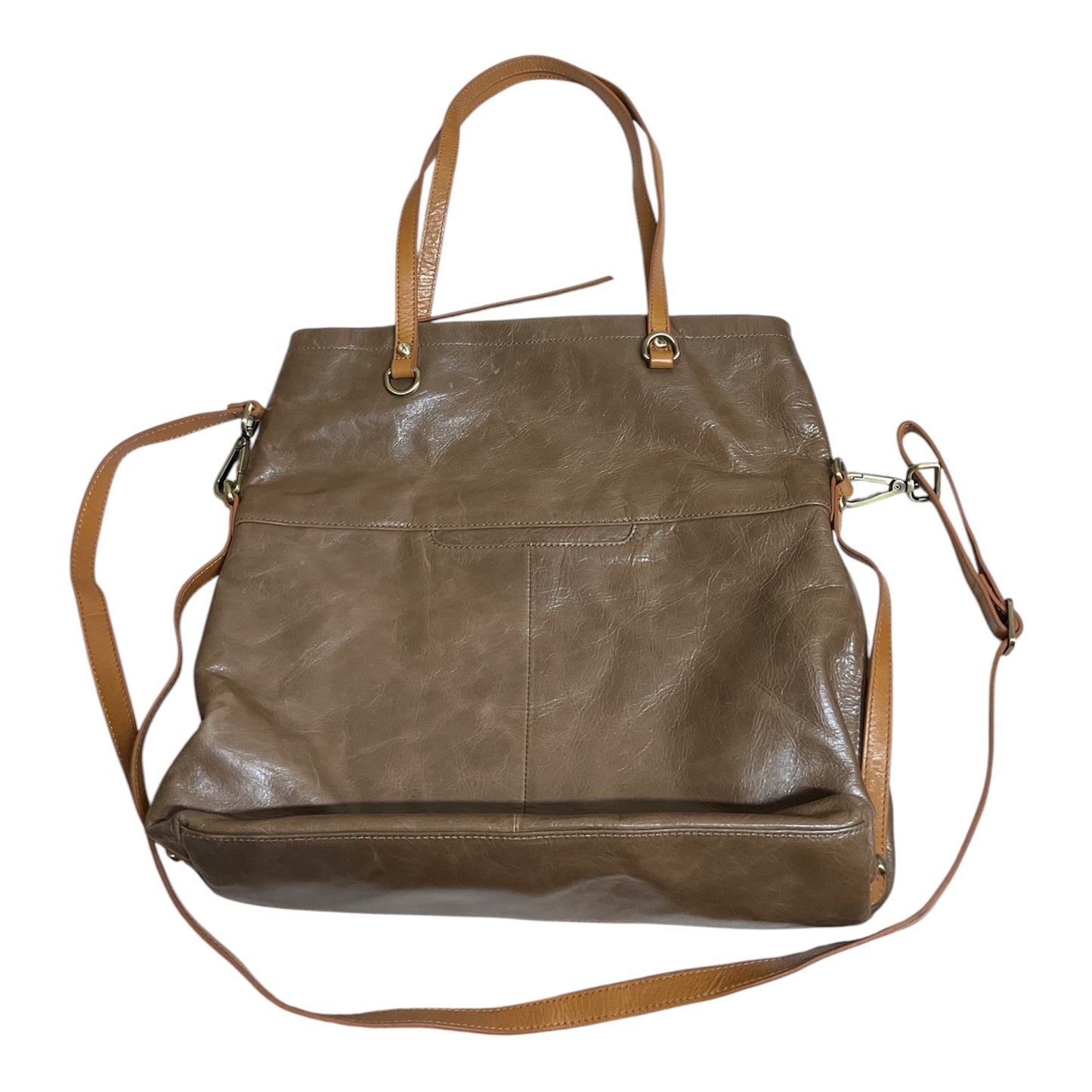 Handbag Leather By Hobo Intl In Brown & Tan, Size:Large