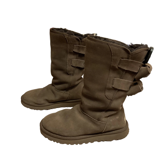 Boots Designer By Ugg In Brown, Size:8