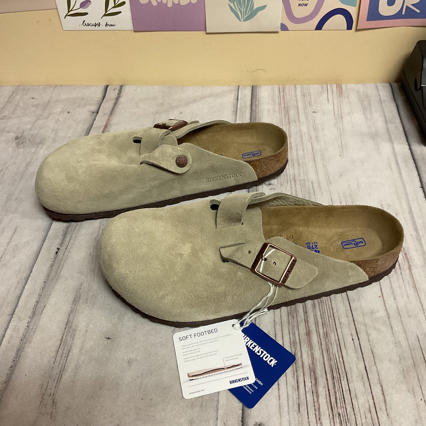 Shoes Flats By Birkenstock In Tan, Size:11