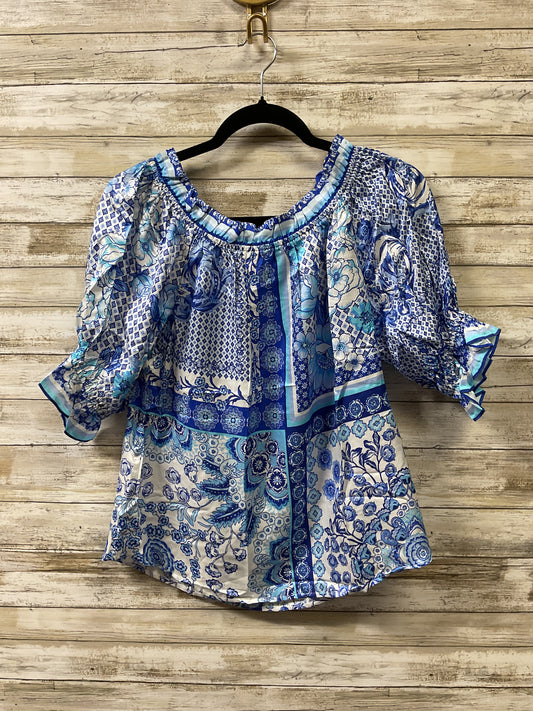 Top Ss By Hale Bob In Blue & White, Size:S