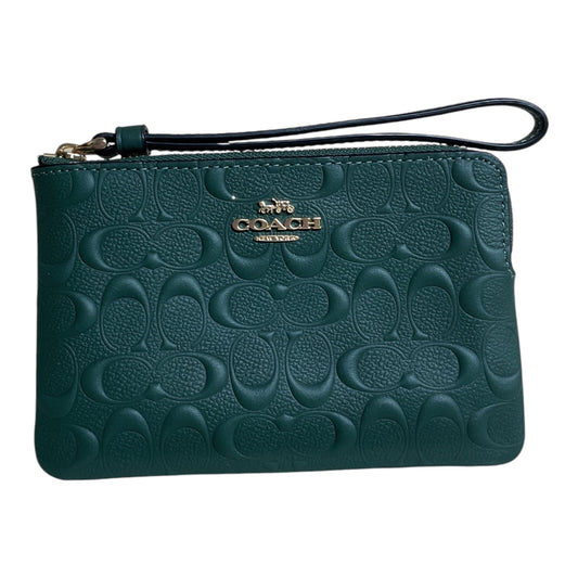 Wristlet Designer By Coach In Green, Size:Small