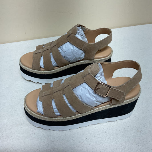 Sandals Heels Platform By Free People In Tan, Size:7