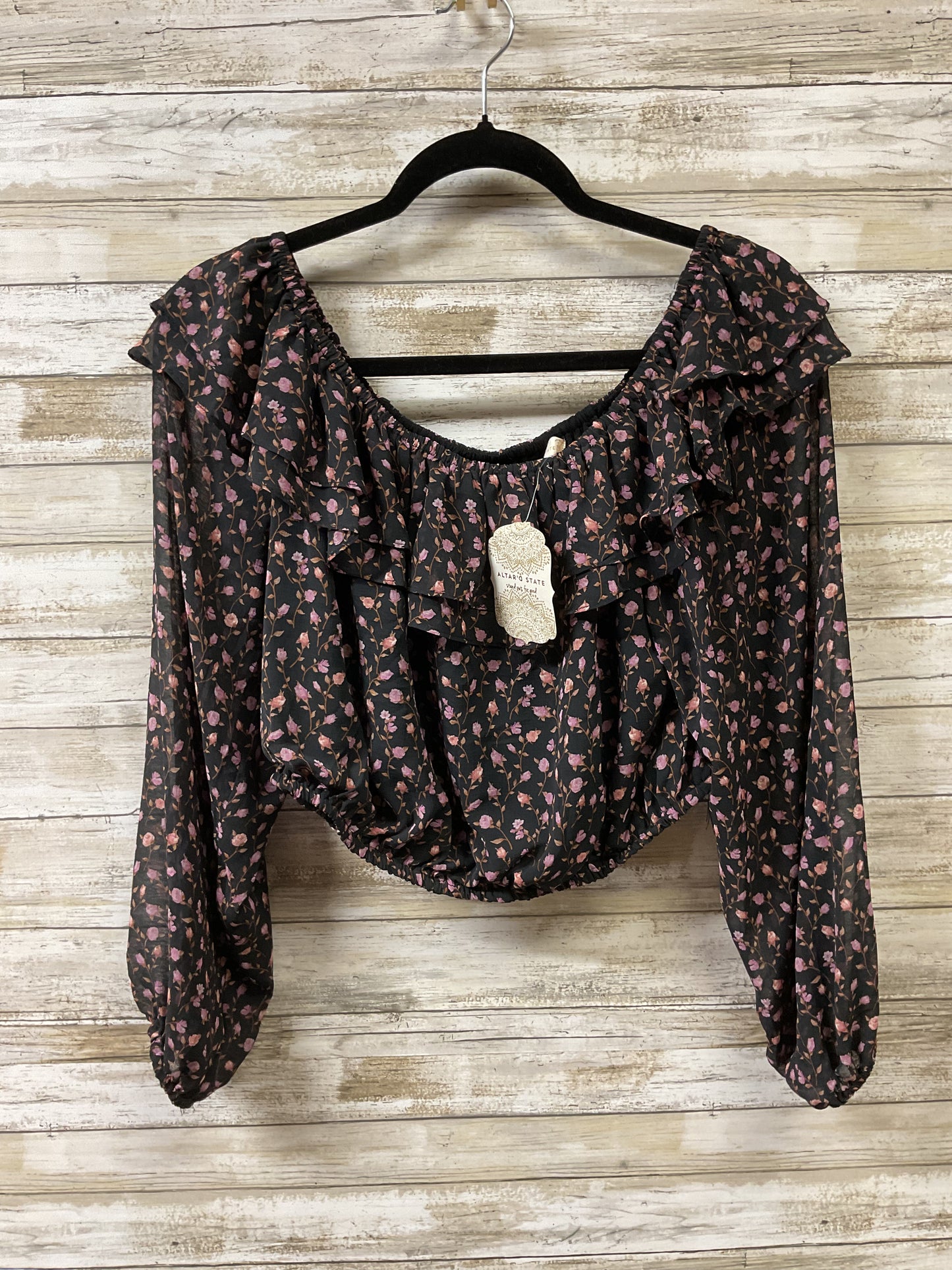 Top Ls By Altard State In Black & Purple, Size:L
