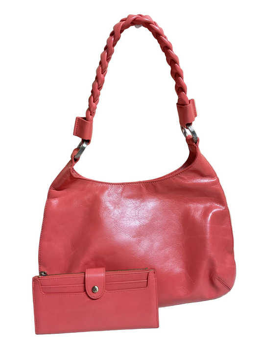 Handbag Leather By Hobo Intl In Coral, Size:Medium