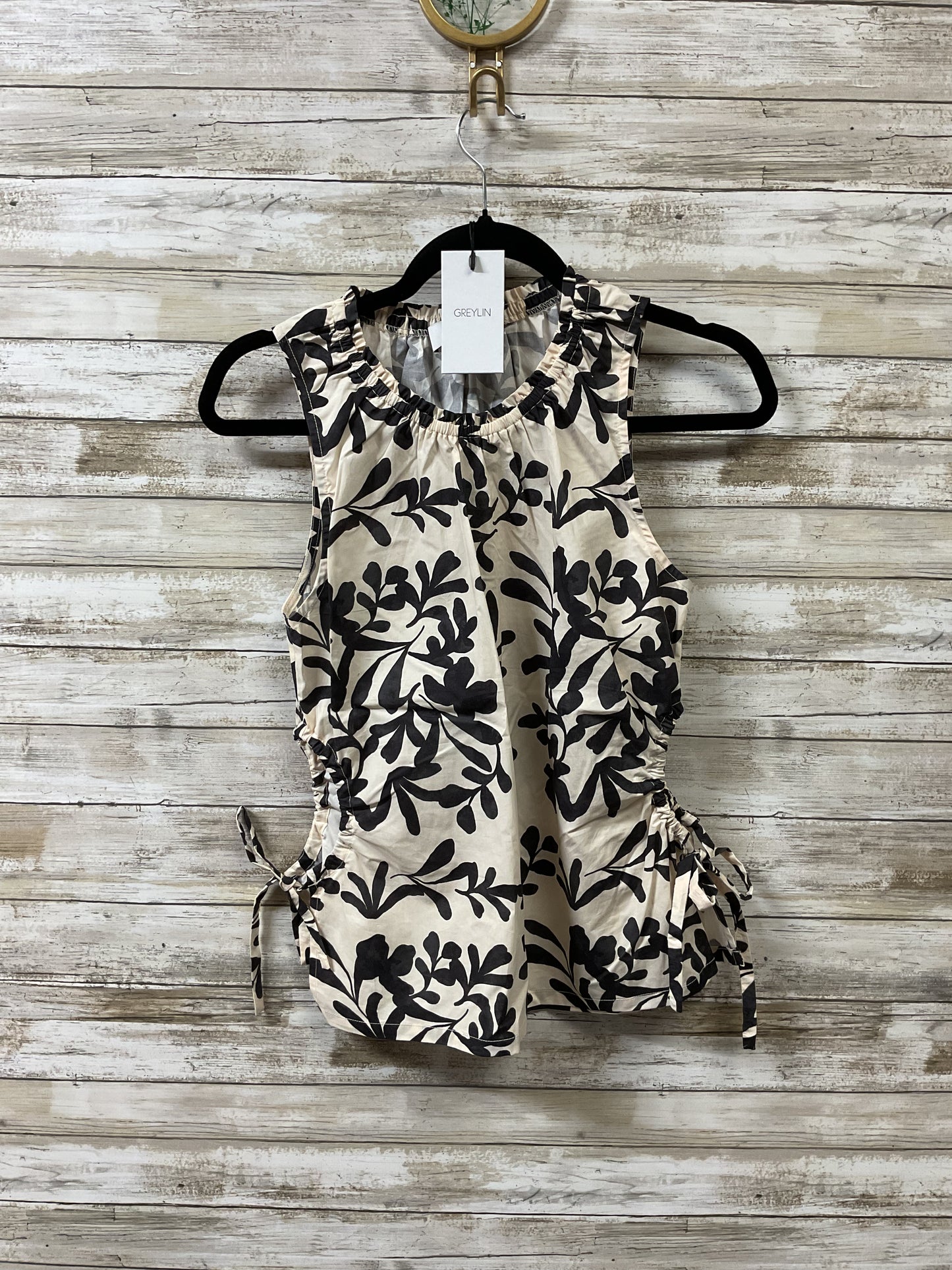 Top Sleeveless By Greylin In Brown & Tan, Size:Xs