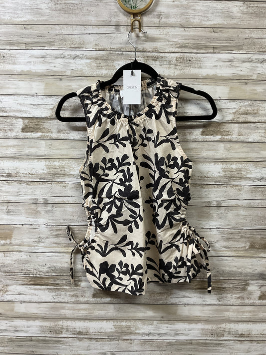 Top Sleeveless By Greylin In Brown & Tan, Size:Xs