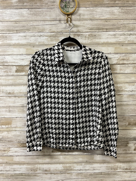 Top Ls Designer By Alice + Olivia In Black & White, Size:S