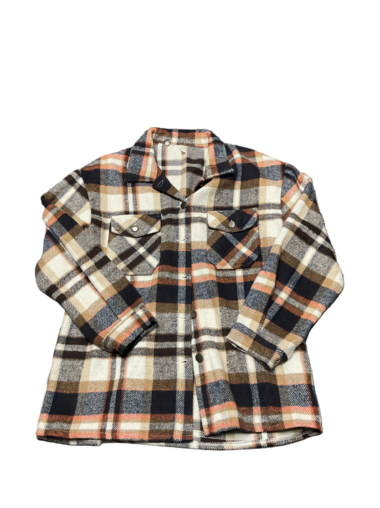Jacket Shirt By Cmf In Plaid Pattern, Size:M