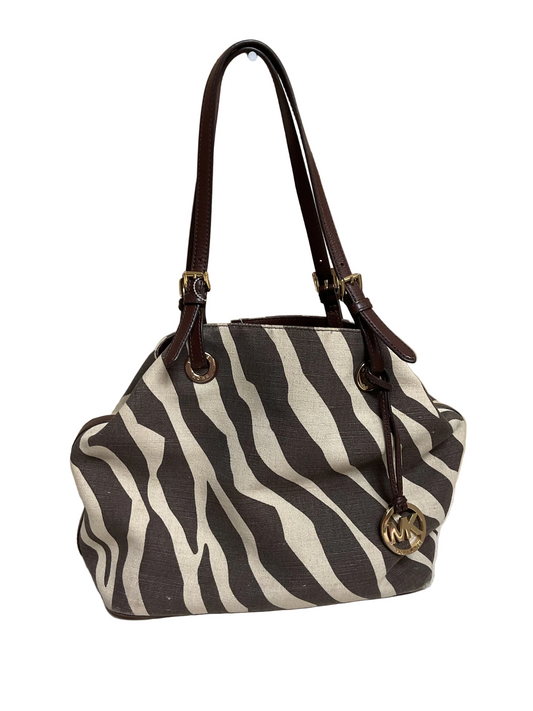 Handbag Designer By Michael Kors In Animal Print, Size:Medium
