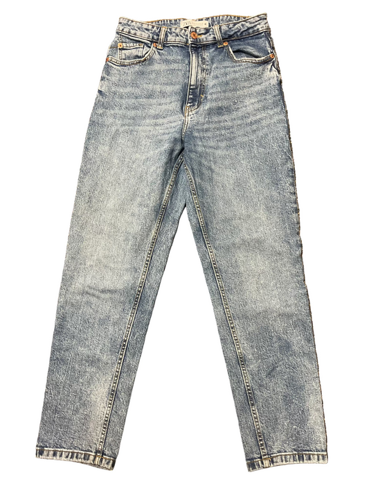 Jeans Straight By Zara In Blue, Size:6