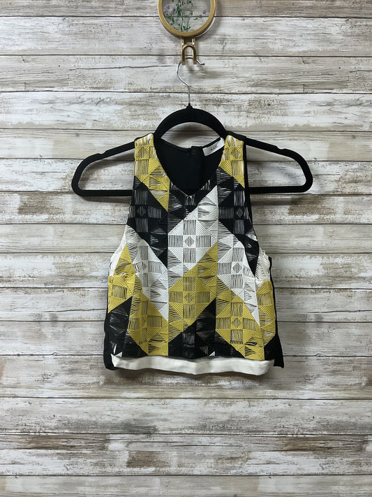 Top Sleeveless By Alc In Black & Yellow, Size:2