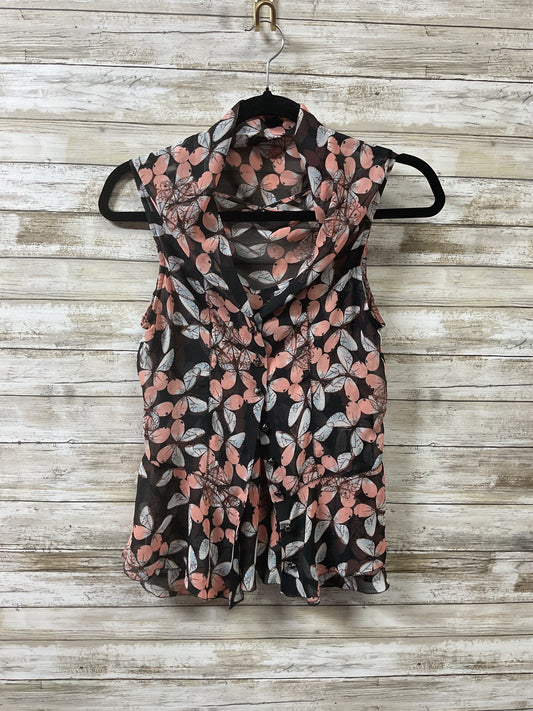 Top Sleeveless By Cma In Black & Pink, Size:2