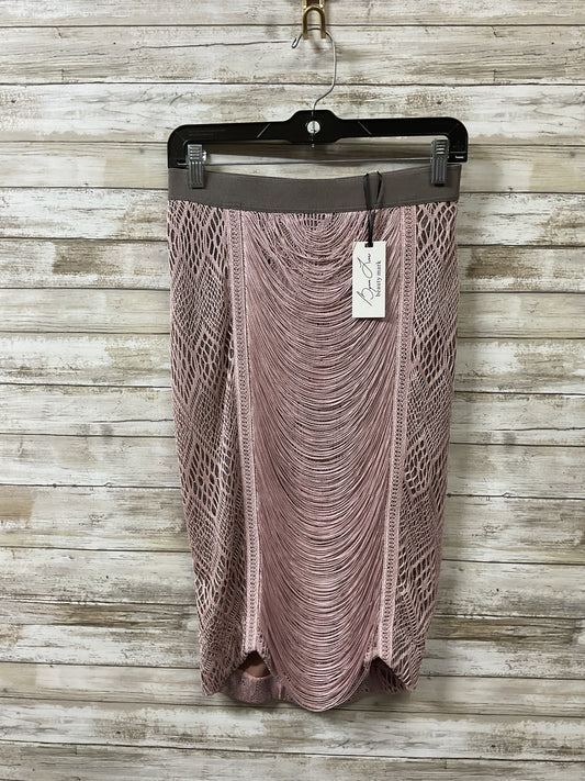 Skirt Midi By Cma In Pink & Tan, Size:2