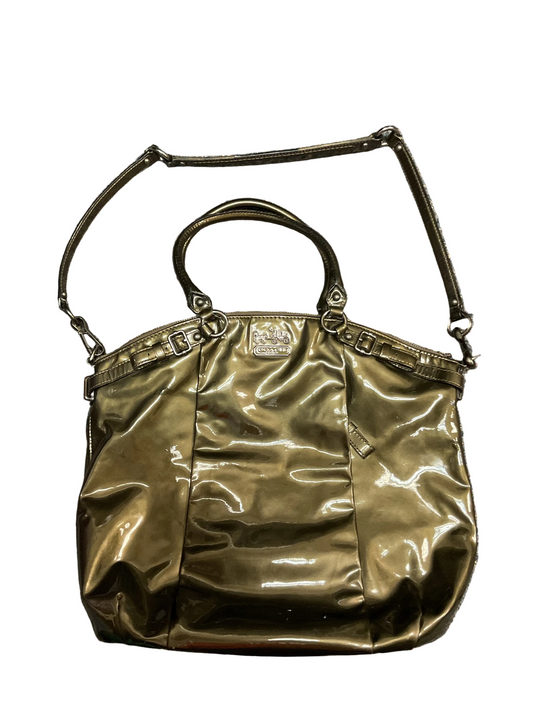 Handbag Designer By Coach In Green, Size:Large