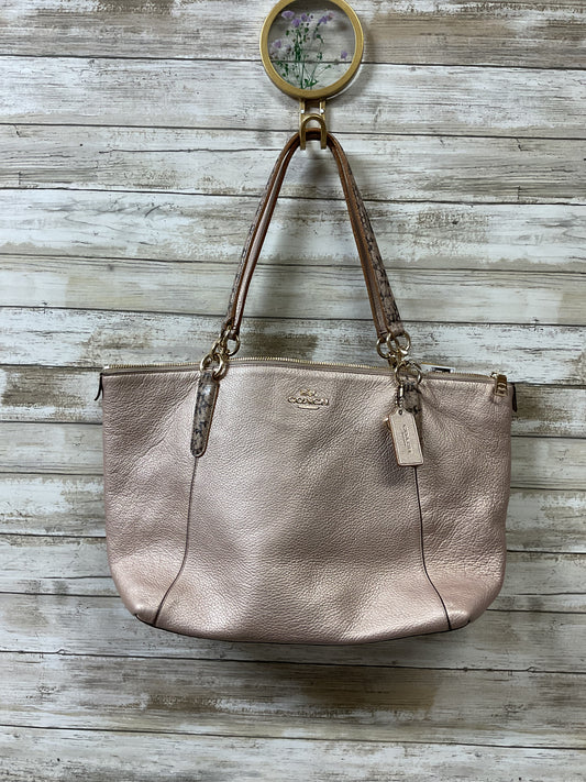 Handbag Designer By Coach In Pink, Size:Medium