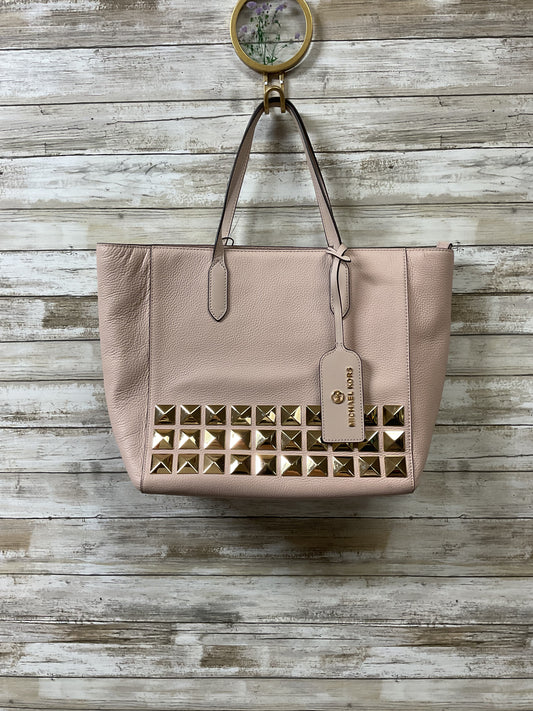 Tote Designer By Michael Kors In Gold & Pink, Size:Large